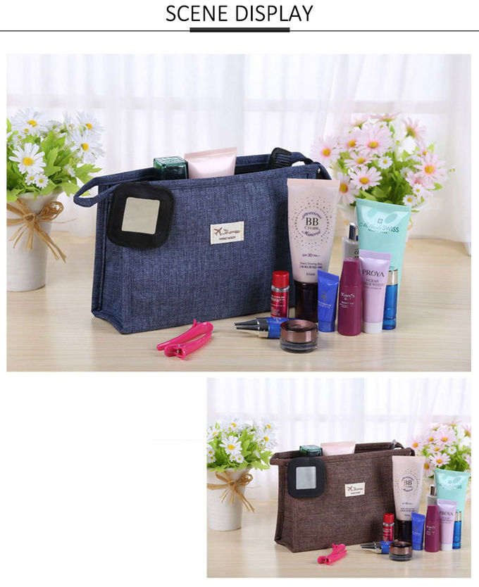 Wholesale Travel Portable Zipper Wash MakeUp Bag With Private Label