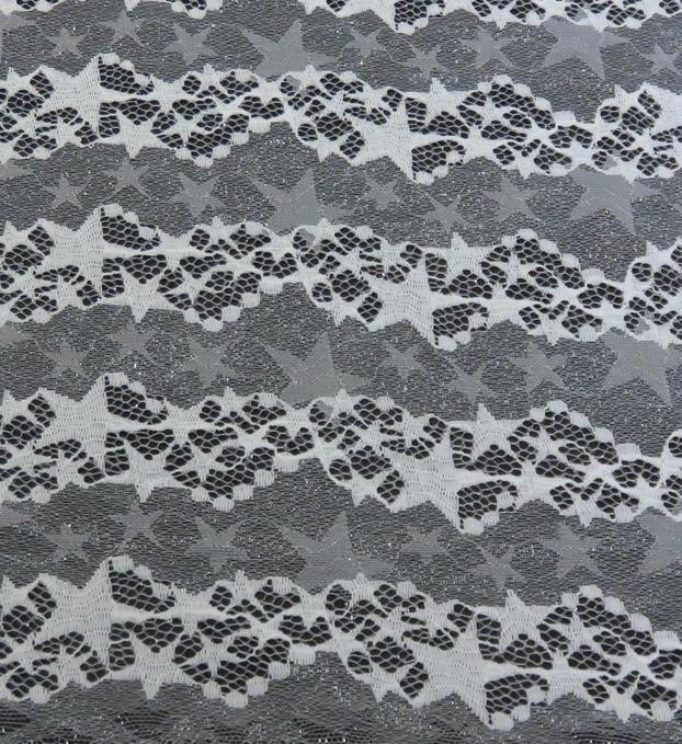 Lace Fabirc Cotton Nylon Fabirc (FNC) Stars width 1.5m for dress