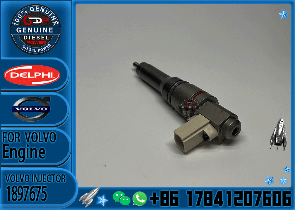 Diesel Fuel Injector Common Rail Parts Injector 1897675 BEBR3A01100 1934321 BEBU2C00300 for VOLVO