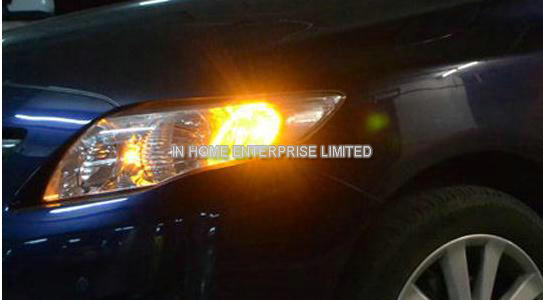 Flashing High Power 194 Wedge Yellow Indicator Bulbs 12V / 24V 350LM