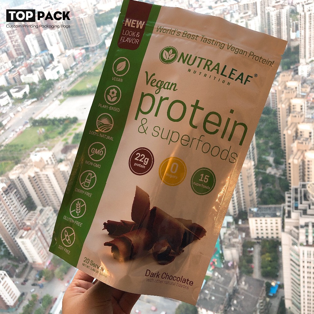 15Lb Extra Large Zipper Food Packaging Pouches With Handle For Protein Powder