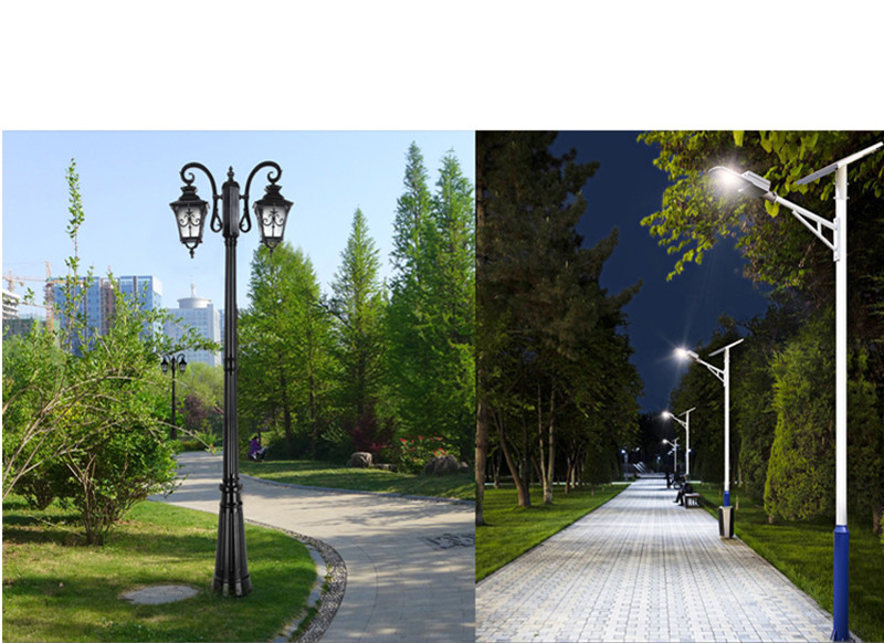 9m 10m 12m Steel Sign Road Street Light Pole Garden With Charging Pile