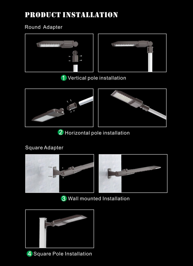 Outdoor Led Street Lamp 60w 80w 90 Watt Led Street Light Aluminum Housing