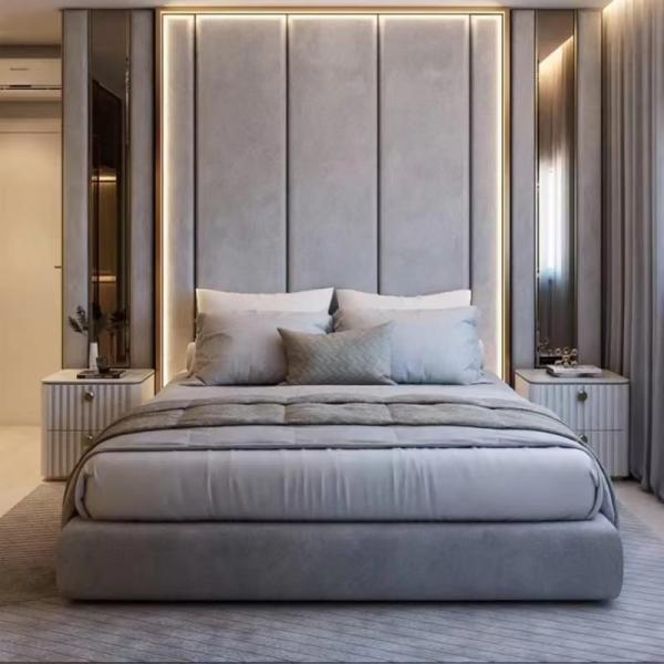 Commercial Hotel Bedroom Furniture Modern Luxury Apartment Villa Linen Fabric