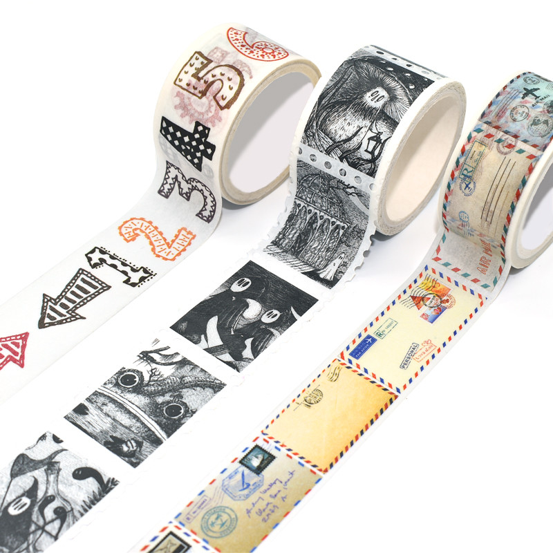 Waterproof Kawaii Decorative Washi Adhesive Tape Washi Paper Masking Tape