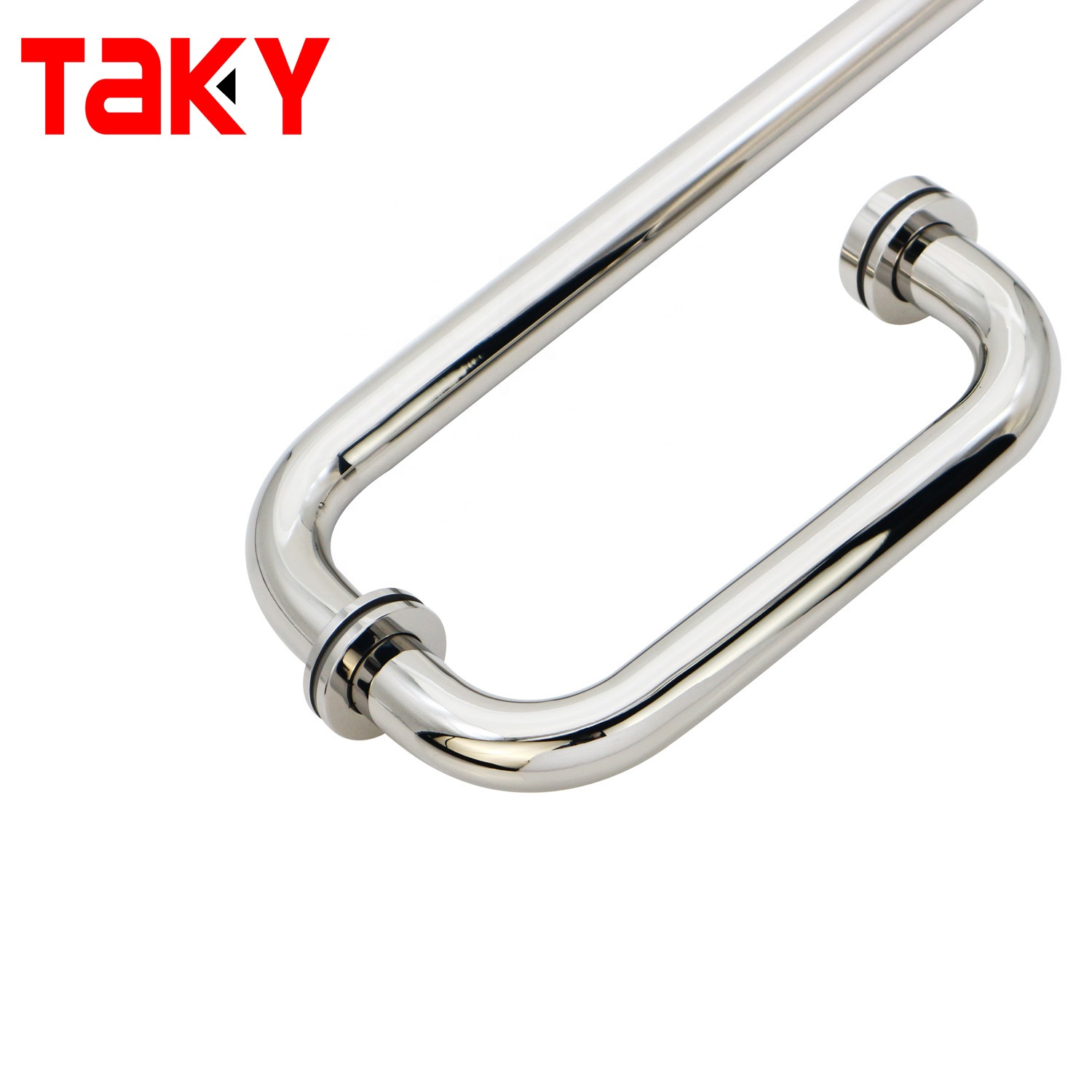 TK-C040 Round Stainless Steel Shower Room Glass Push Pull Handle with Polish Finish