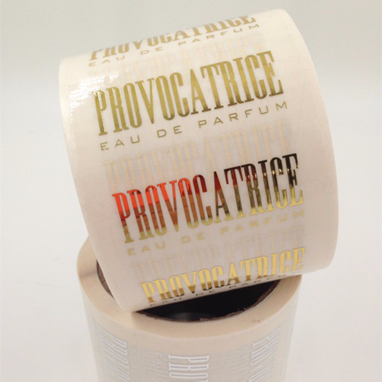 Rectangular cosmetic Gold Foil Printing Die Cut Stickers