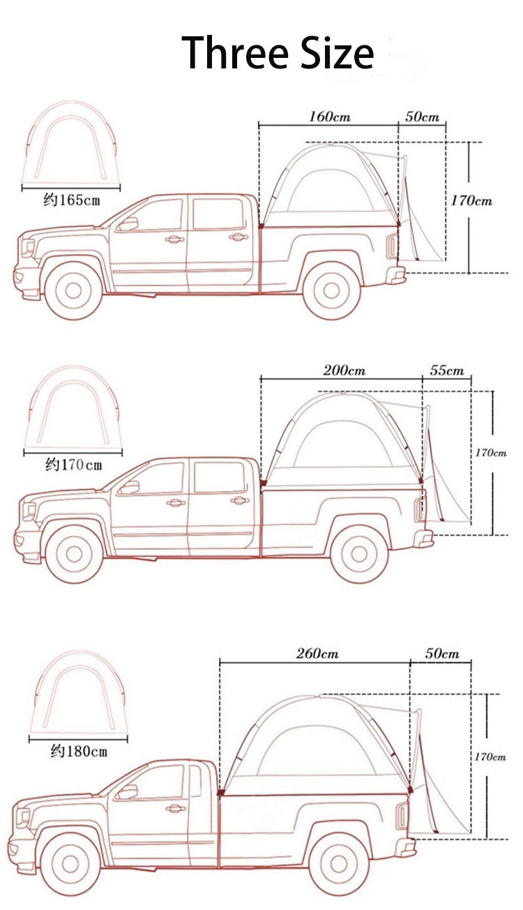 Factory Supply Portable 2-3 Person Camper Pickup Truck Hard Shell Car Roof Top Tent For Fishing