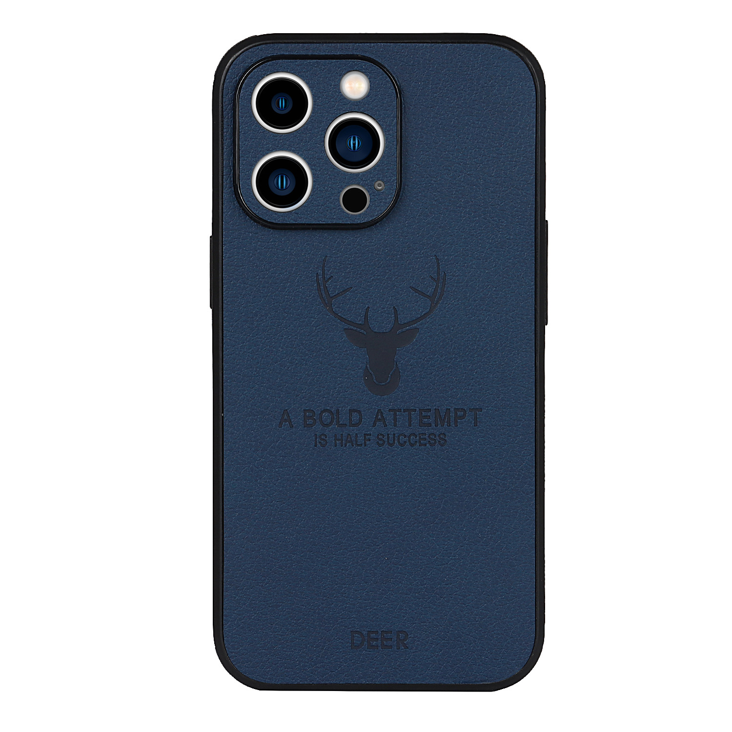 Deer Pattern Leather TPU Mobile Phone Case for iPhone 15 Pro Max 14 Pro Camera Lens Protection