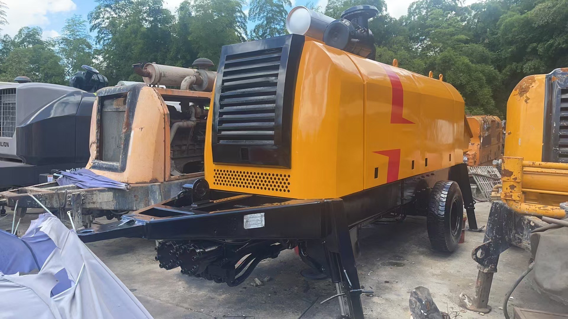 High Pressure Conveying Made Easy with Sany Heavy Industry's Truck Trailer Pump Quick Docking and Zero Pumping Delay