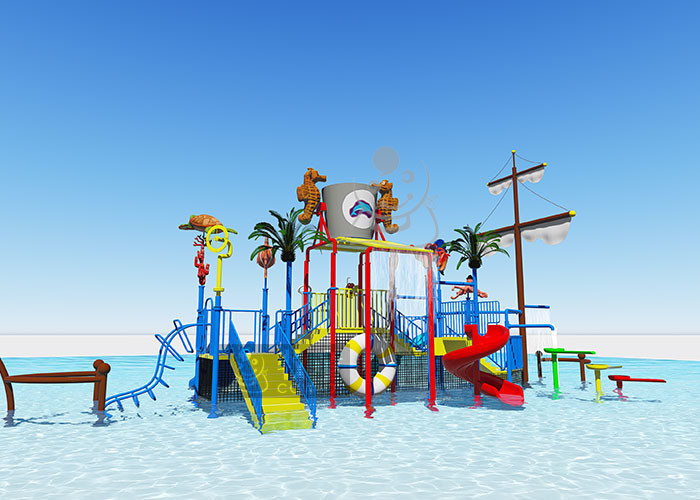 Fun Design Outdoor Water Park Fiberglass Water Slide Water Playground Equipment