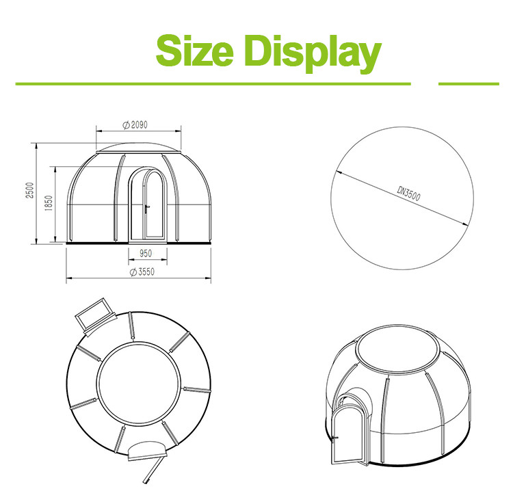 Contemporary Design Igloo Bubble Tent Sunroom Waterproof Dome Tents
