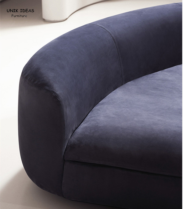 Leather Blue Velvet Upholstered Sofa Bed Contemporary Leather Couch Set