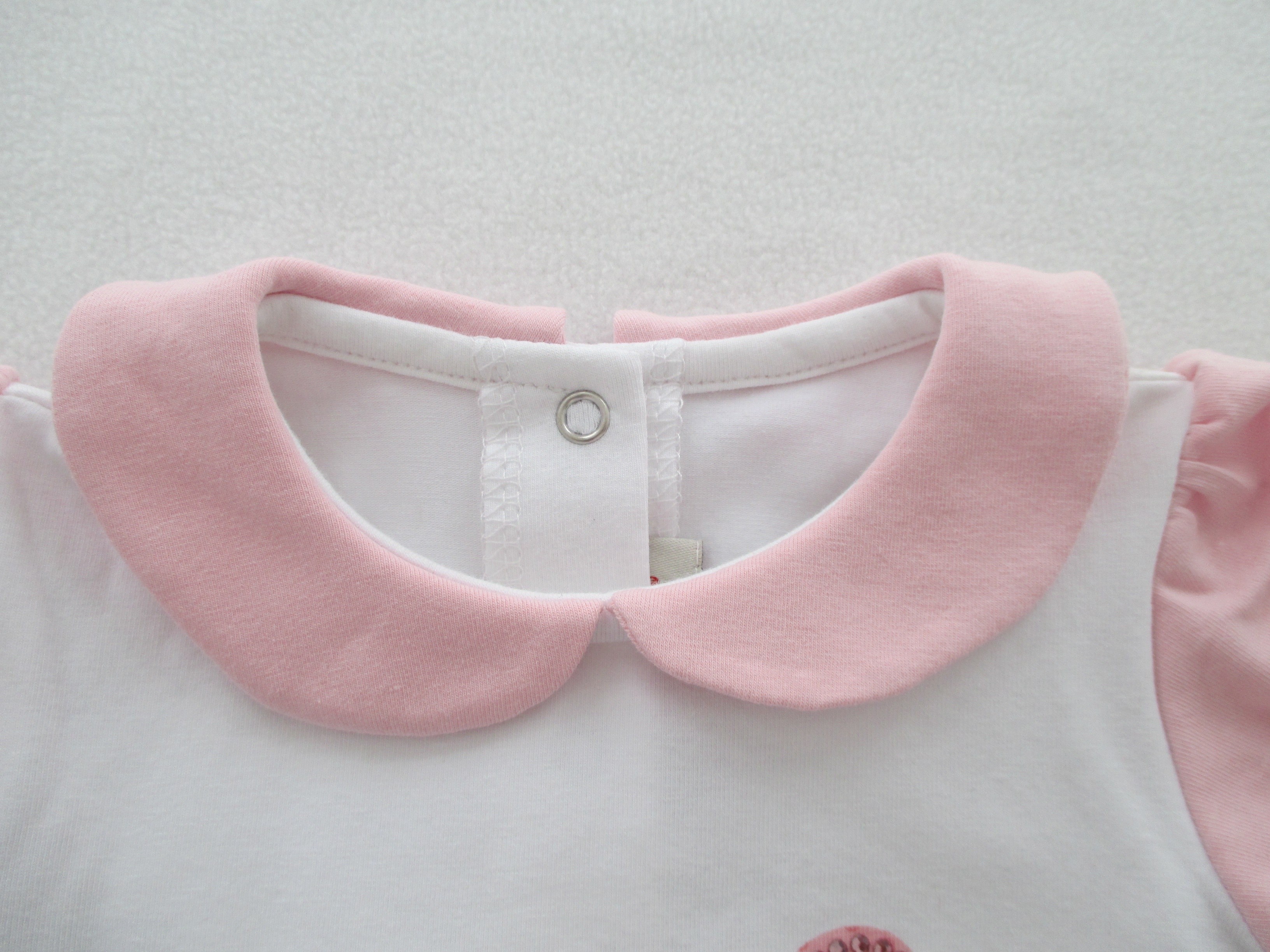 Peterpan Collar Baby Footed Rompers Cotton Spandex Jersey Romper Baby For Summer
