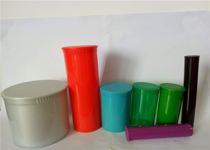 Food Class Plastic Pop Top Vials 90DR Various Colors Child Resistant Airtight