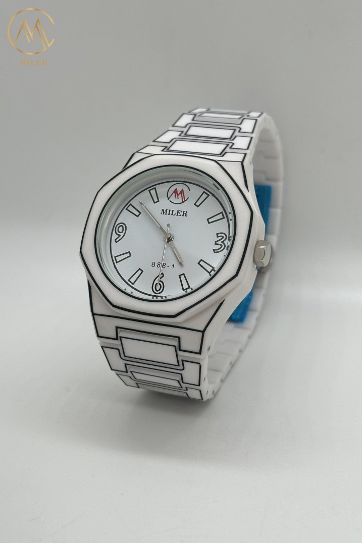 Newest Fashion Custom Logo Quartz Movement Rubber Strap Colourful Cartoon Wrist Watch