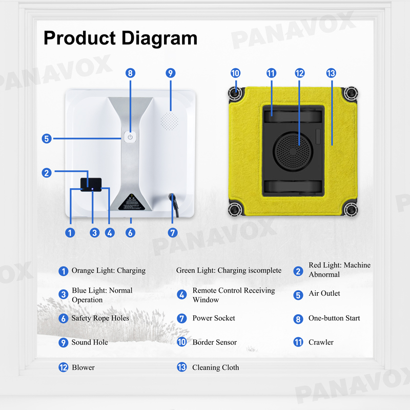 Advanced Technology Customized Wet Dry Window Cleaning Robot Machines Vacuum Cleaner