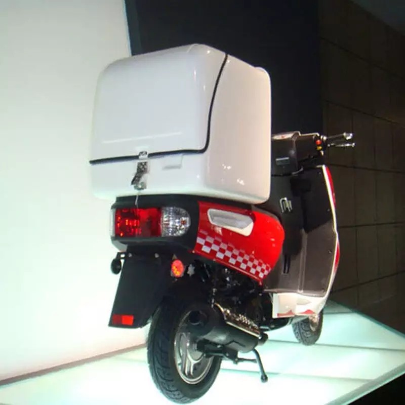 Large Volumr Motorcycle Delivery Food Box with LED Light for Scooter or Motorcycle with Locks and Keys