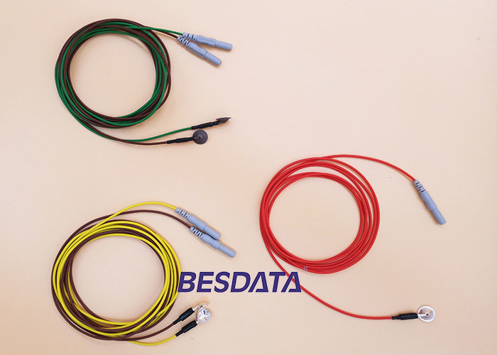 Durable EEG Training And Research Electrodes With Different Color Wires