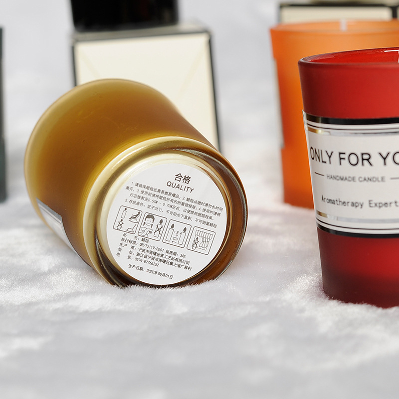 Tapered Jar Soy Wax Candles , smokeless scented candles 80mm Size