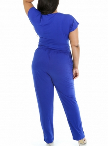 Plus Size for different occasions xxxl Belted club Jumpsuit 2017