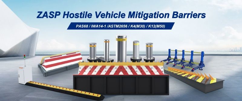 3m-8m Intercept Width Automatic Crash Rated Vehicle Barriers Security Gate Arm