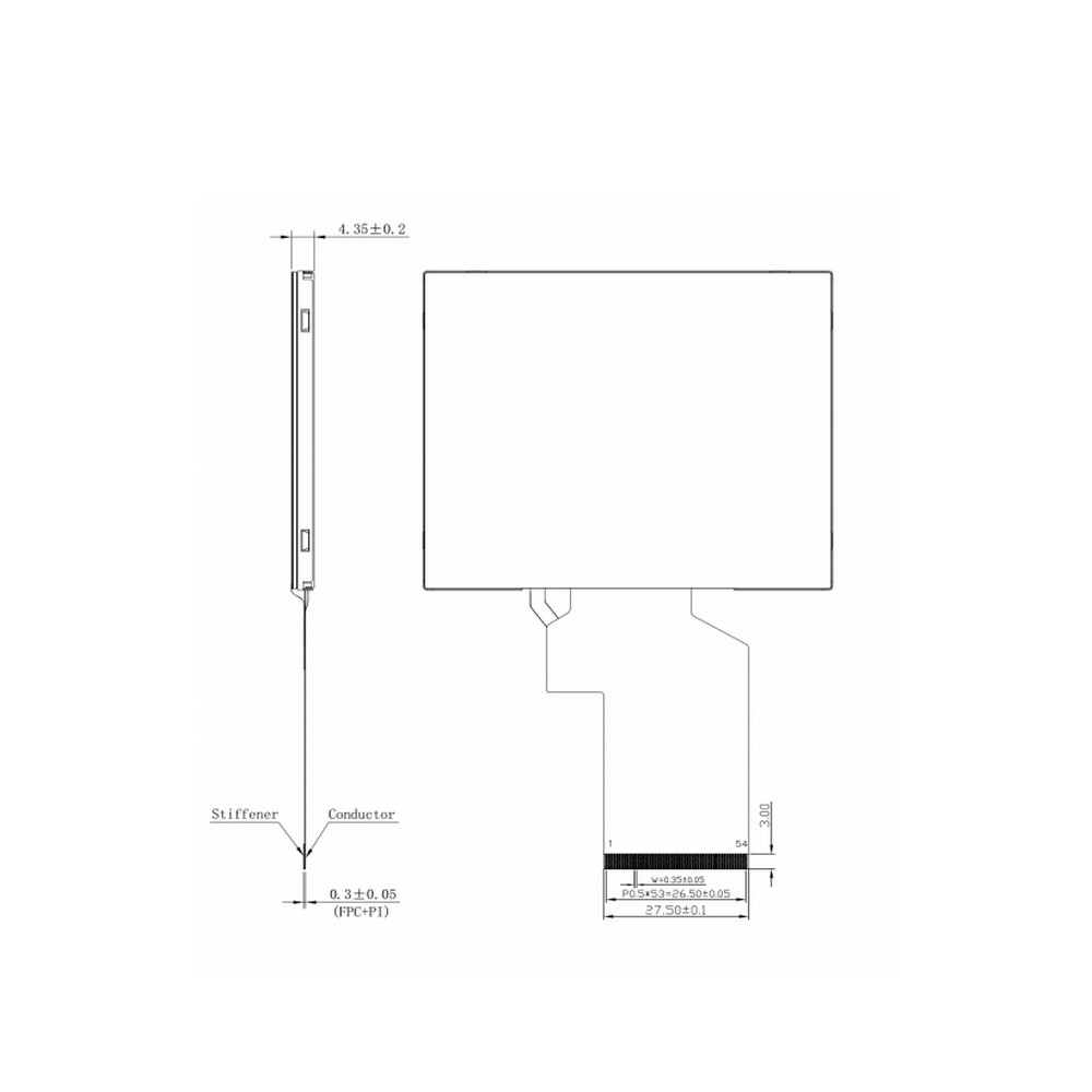 Free Viewing Angle TFT LCD Display Resistive Touch Screen 3.5 inch 320*240