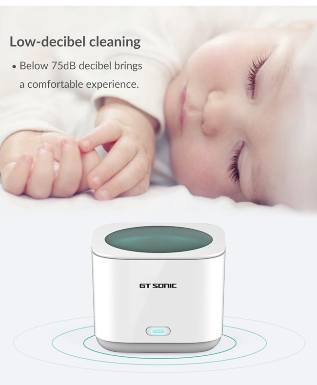 SUS304 Tank 180ml Ultrasonic Denture Cleaner With Basket 12v 2A Adapter