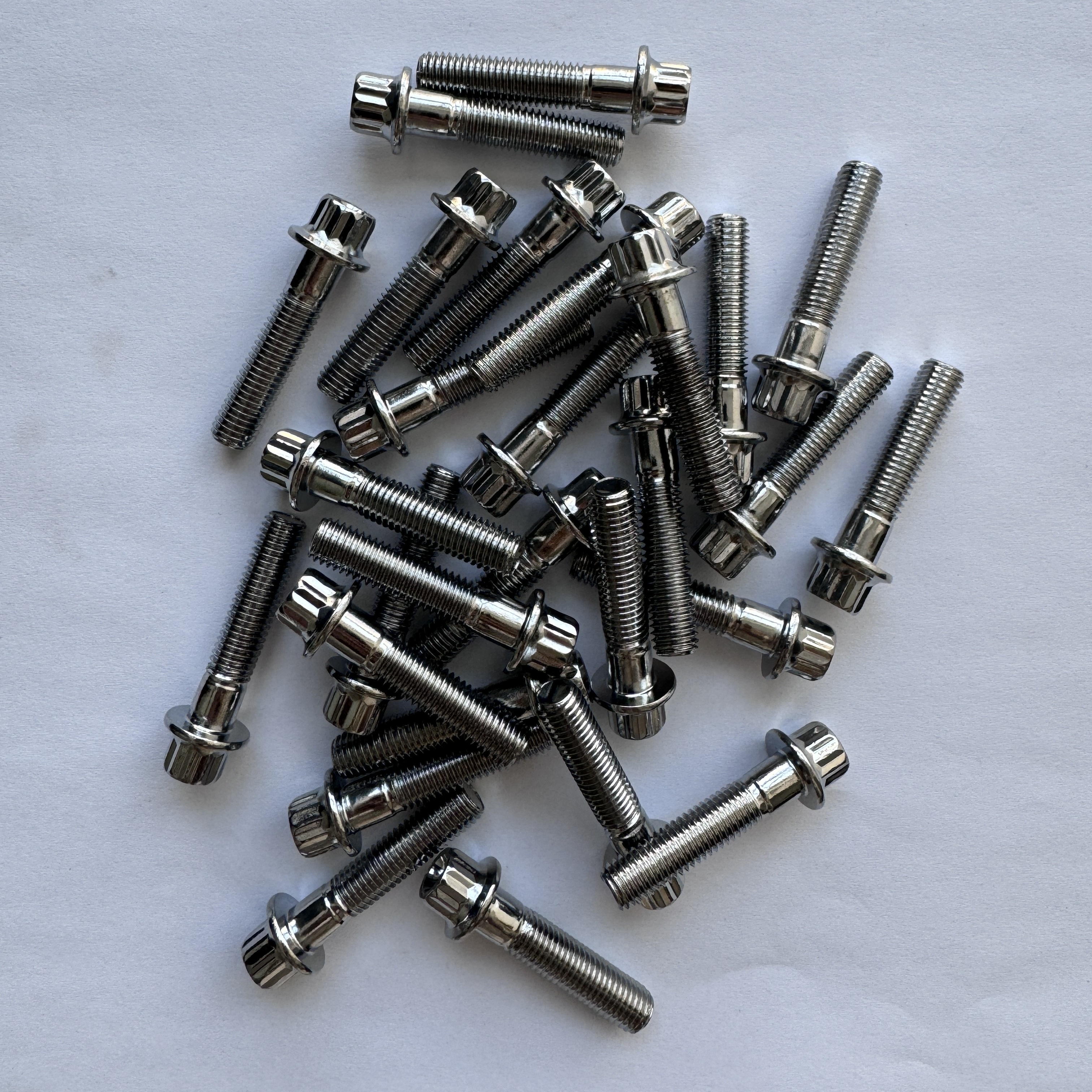 Natural M8 x1.25x 32MM GR5 12 POINT FLANGE BOLT for Racing Car Performance Improvement and Customization