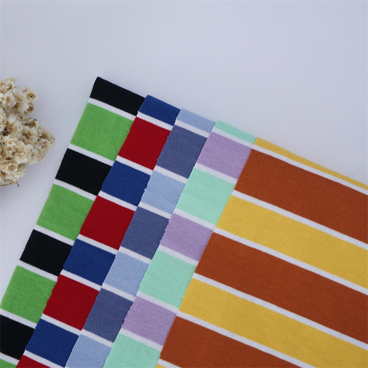 Durable And Environmentally Friendly Healthy Striped Knit Fabric For Casual Wear