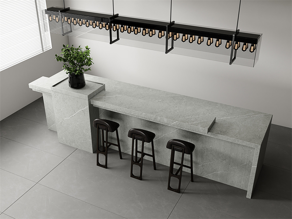 Contemporary Design,Serenity Grey, 142x270cm Matte Glazed Porcelain Sintered Stone Slab For Wall Of Yoga Studio