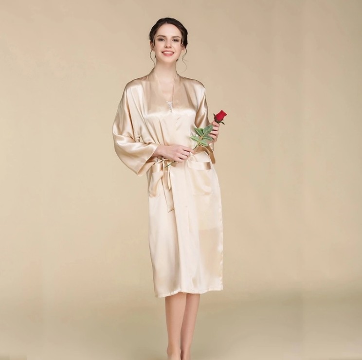 Woven Sleeveless Mulberry Silk Nightgown For Sleeping Plus Size