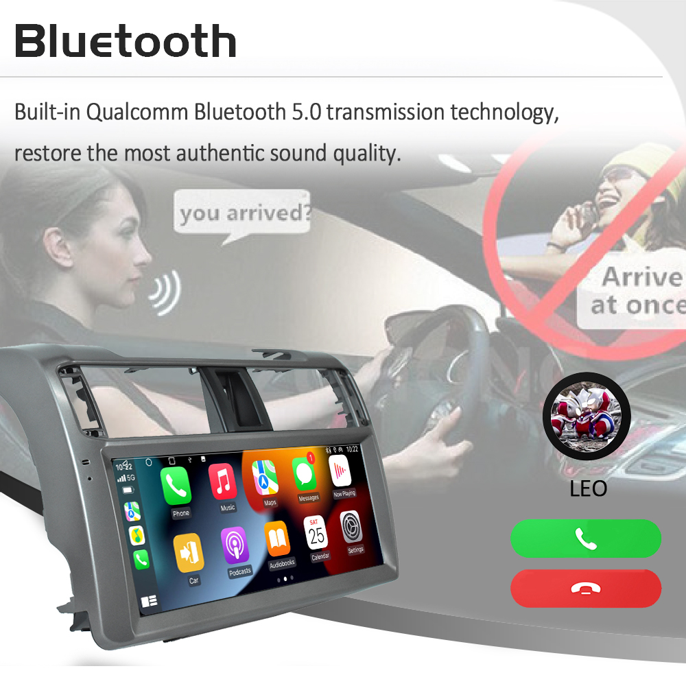 12.3 inch Touch Screen Stereo For 2009-2019 Toyota 4Runner Multimedia Player Stereo GPS Navigation wireless Carplay