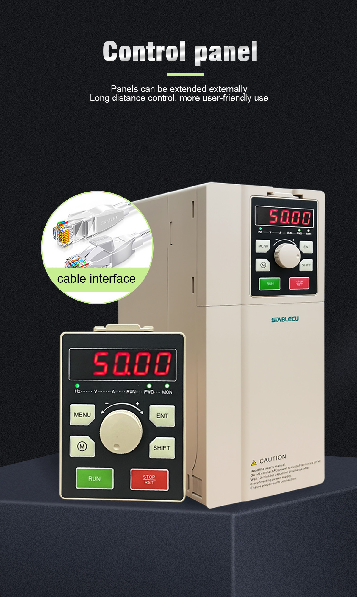 AC Drive Motor 7.5KW Mini Vector Inverter VFD VSD With V/F Control