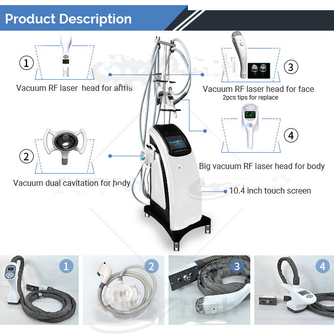 Anti Cellulite 5MHz Vacuum Cavitation Machine , Beauty Salon Vacuum Weight Loss Machine
