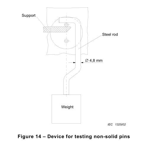 IEC Test Equipment , Clause 24 Measuring Non-Solid Pins Mechanical Strength Testing Machine