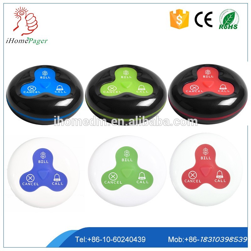 wireless call system display panel and call button