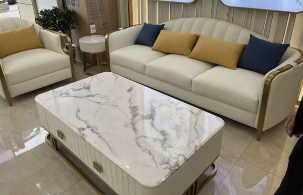 Home Living Room Furniture Luxury Coffee Tables Marble Center Table 1400X800X440mm