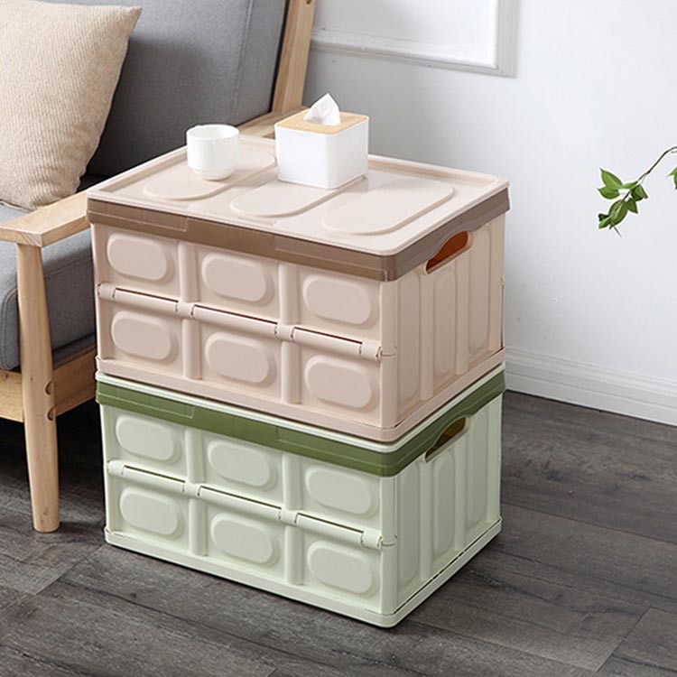 Plastic 28L Lidded Cube Household Storage Containers Rectangle Multifunctional