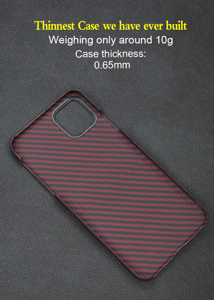 Strong Protective iPhone 11 Pro Max Aramid Phone Case Carbon Fiber Phone Case
