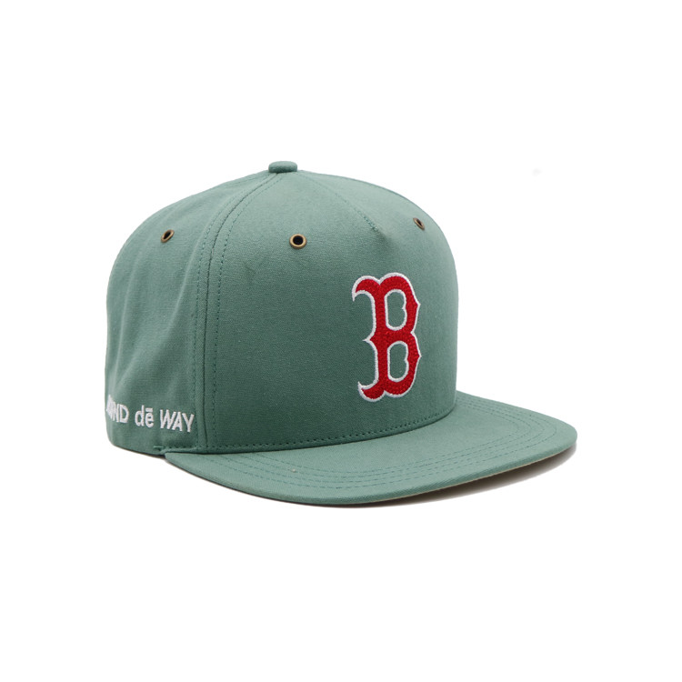 Green vintage cotton adjustable snap back blank solid color flat brim snapback cap 3d embroidery snapback