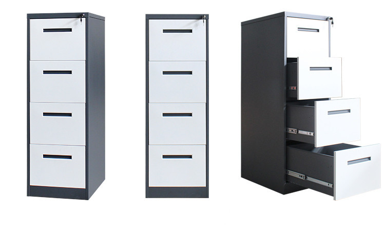 Large Storage 4 Drawer Vertical Filing Cabinet Office Steel Cupboard