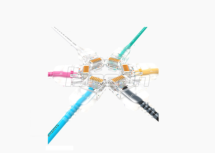 Round RJ45 Cat6 Patch Cord 0.4mm O.F.C. Copper Ethernet UTP Cable For Computer Networks