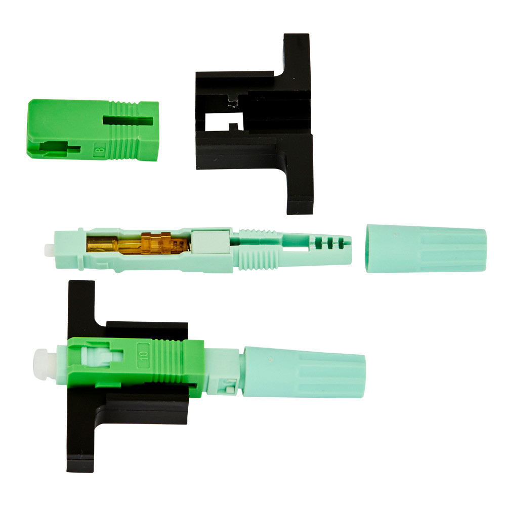 Aircraft Nut Type SC Fiber Optic Connector Quick Assembly