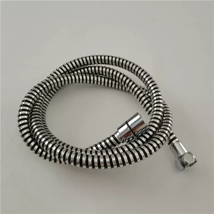 Silver Black Bathroom Custom Length Ultra-Flexible PVC Shower Hose 1.5M With And Finish