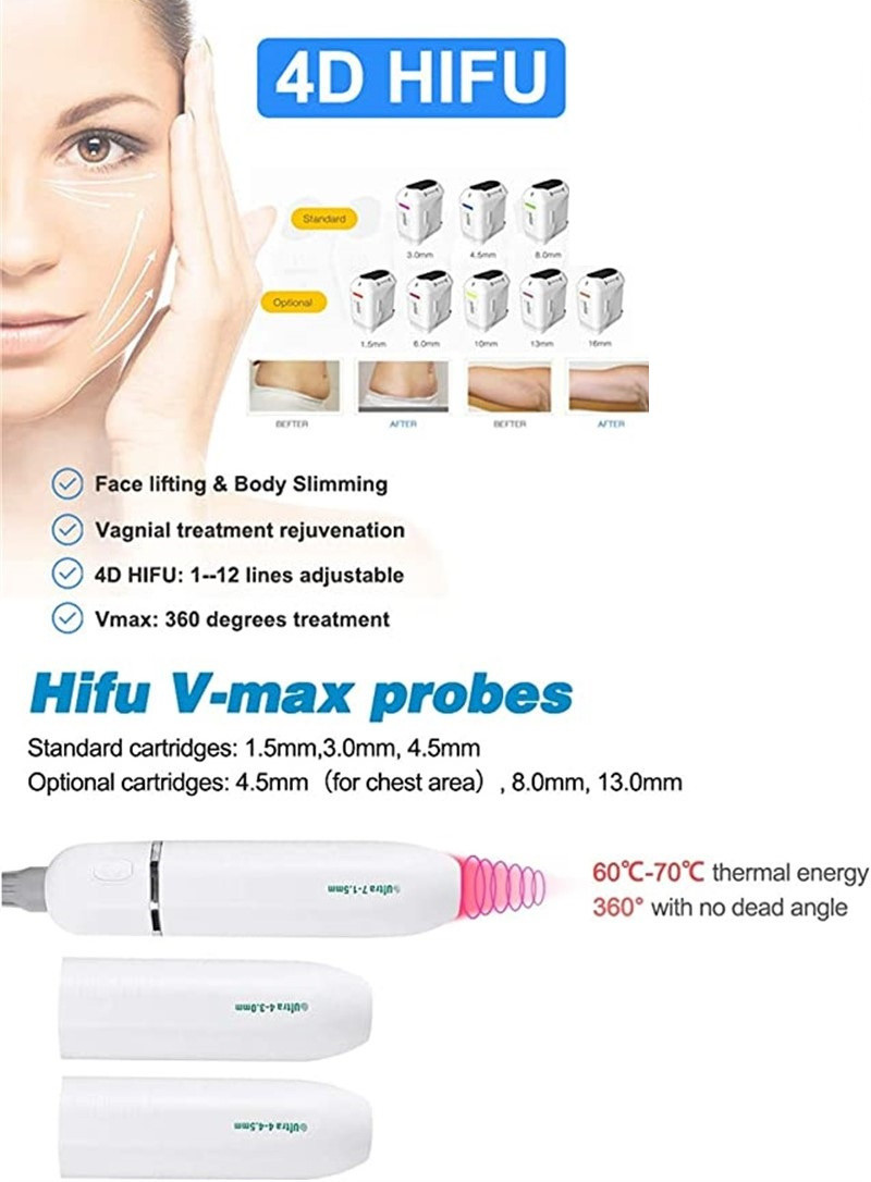 3 In 1 Hifu 4d Machine Portable Anti Aging Vagina Tightening Wrinkle Removal