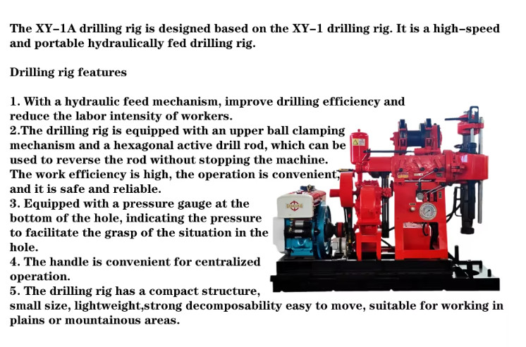Customized 150 Meters Soil Test Drilling Machine Investigation Engineering XY-1A