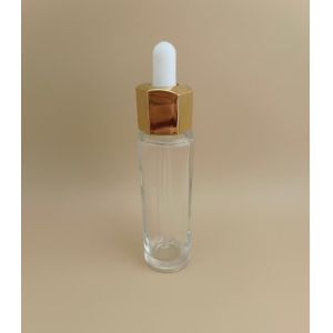China Nice Design Polygon Clear Dropper Bottle for Essence on sale