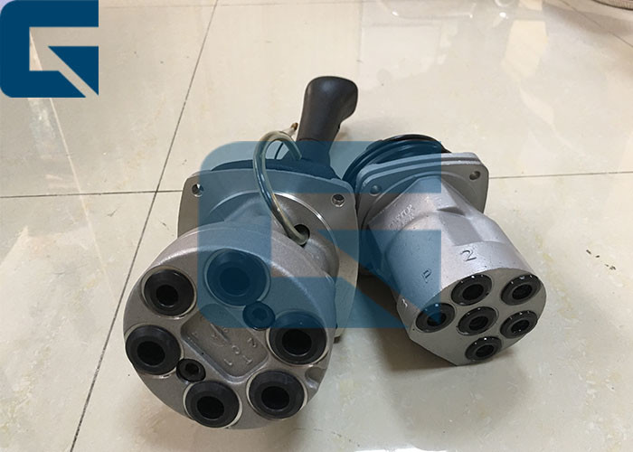 Durable Excavator Accessories Joystick / Manipulation Handle Control Assy With 4 Buttons