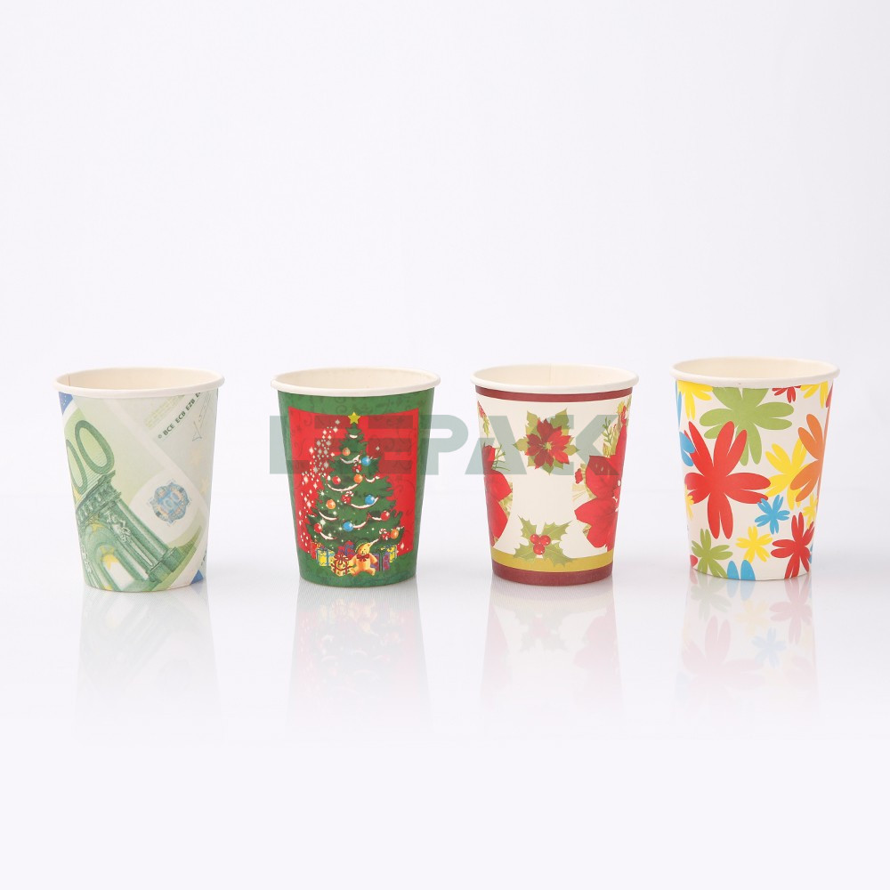 8oz disposable single wall paper coffee cups,shopping mall supermarket paper cups,custom printed paper cups 250ml